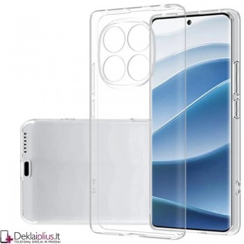Silikoninis ploniausias dėklas su kameros apsauga - permatomas (Xiaomi Redmi Note 14 Pro 4G)